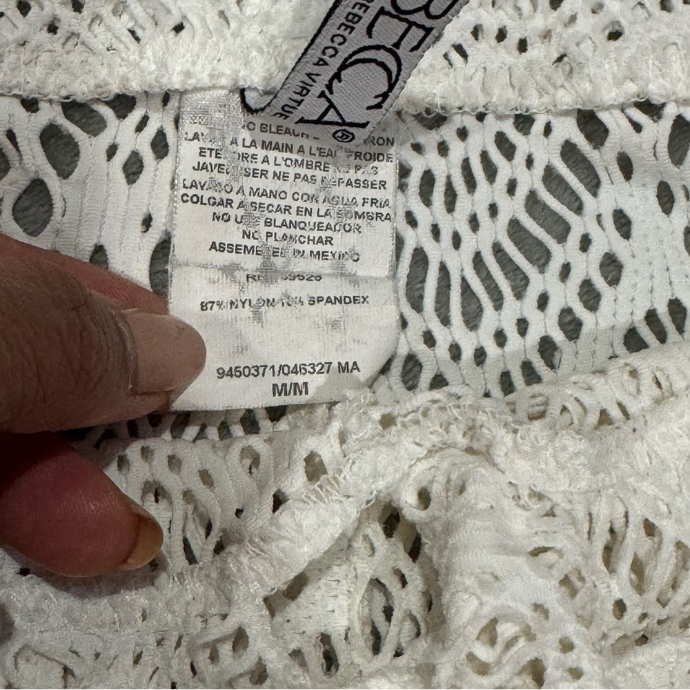 Cream Crochet Flare Pants Coverups Size Medium - Picture 5 of 12